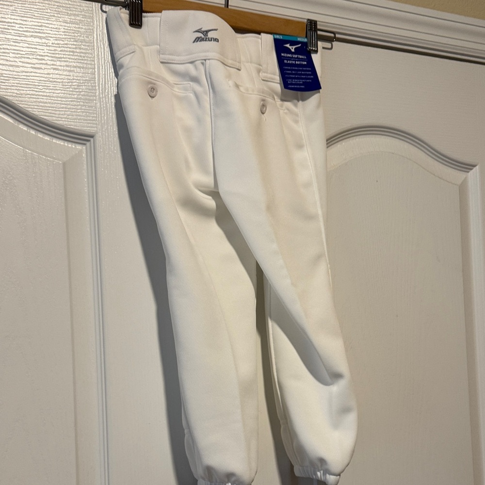 Mizuno White Girls Softball Pants - Picture 4 of 5